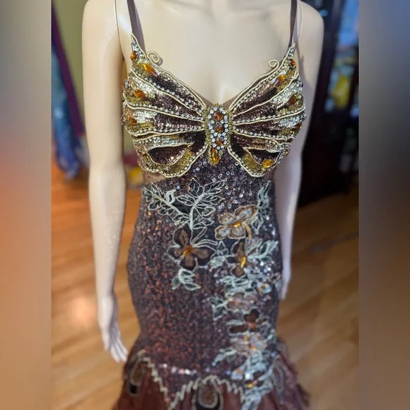 Y2K Vintage Butterfly Prom Dress - Picture 5 of 8